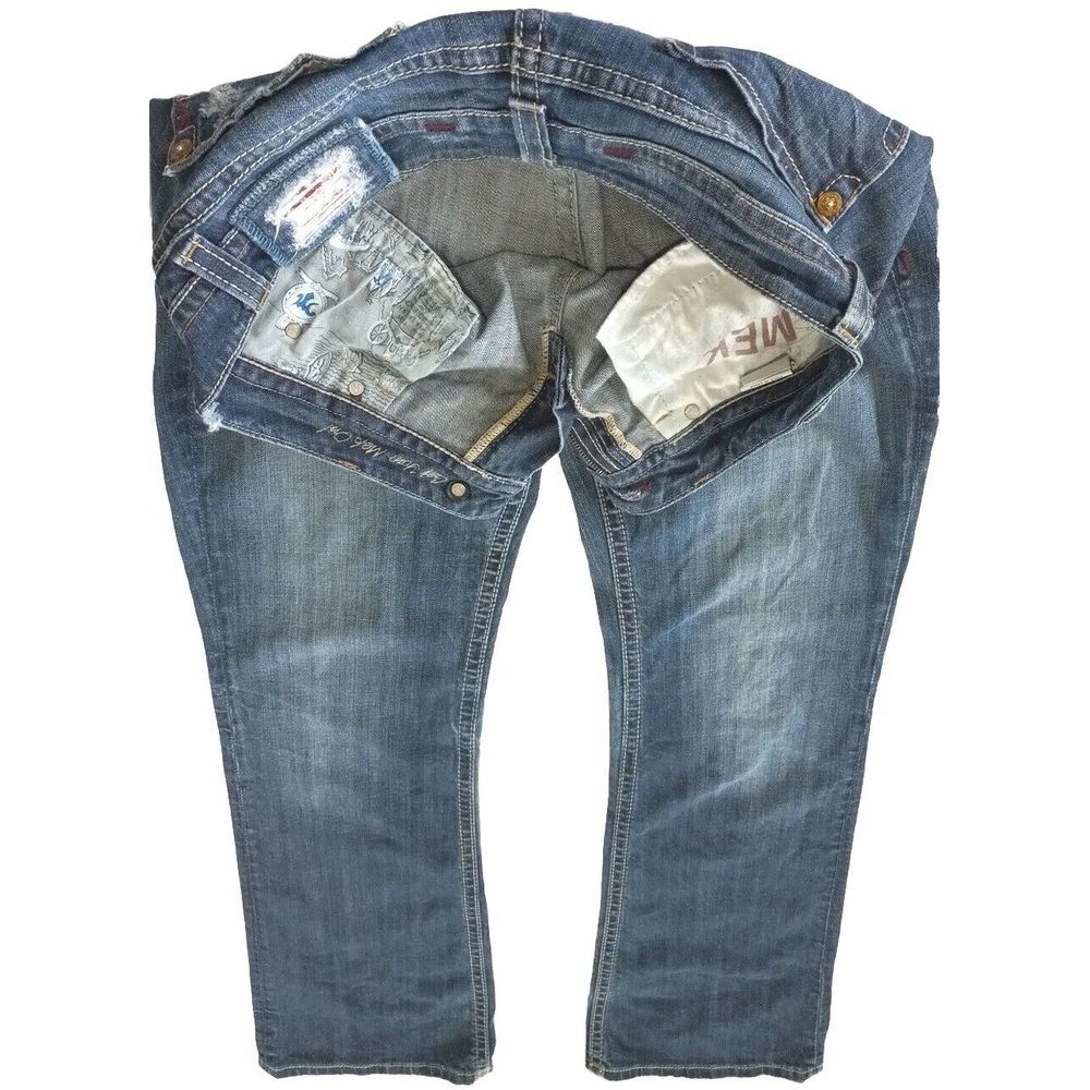 Mek Denim USA Women's Jeans Cape Town Bootcut 32‎ Inseam 32 Get your Mek On Blue